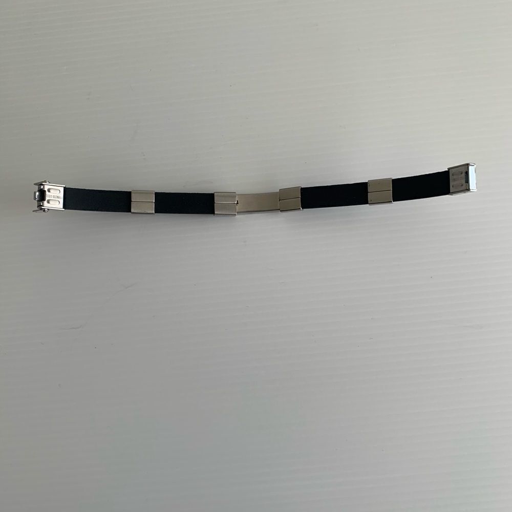 Stainless Steel and Rubber Bracelet - Picture 6 of 7